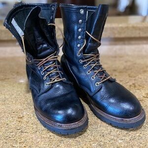 Red Wing Boots 699 Logger Fire Fighter Lace Up Vibram Sole Size 8.5